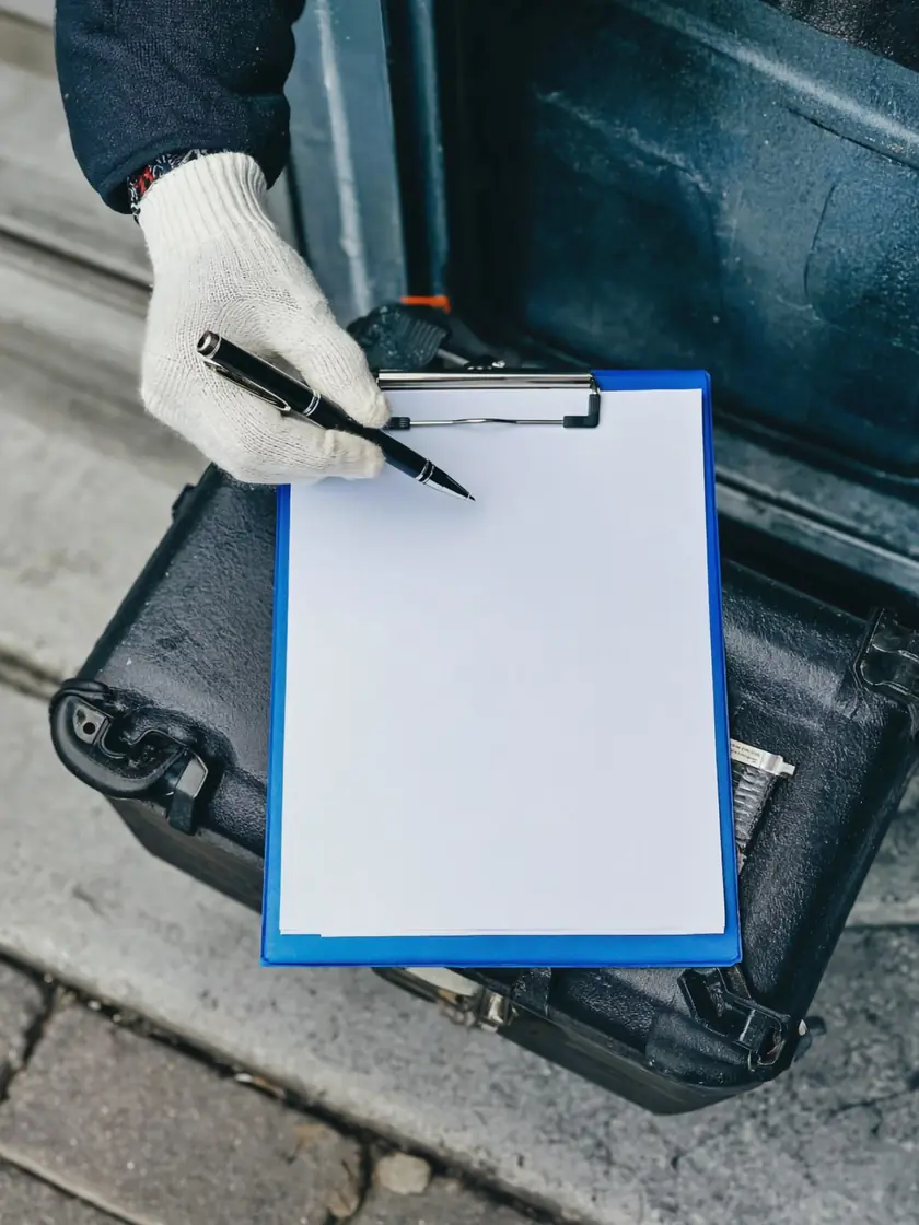Waste transfer documentation completed on site
