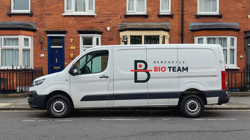 Newcastle Bio Team response van parked on a Newcastle street